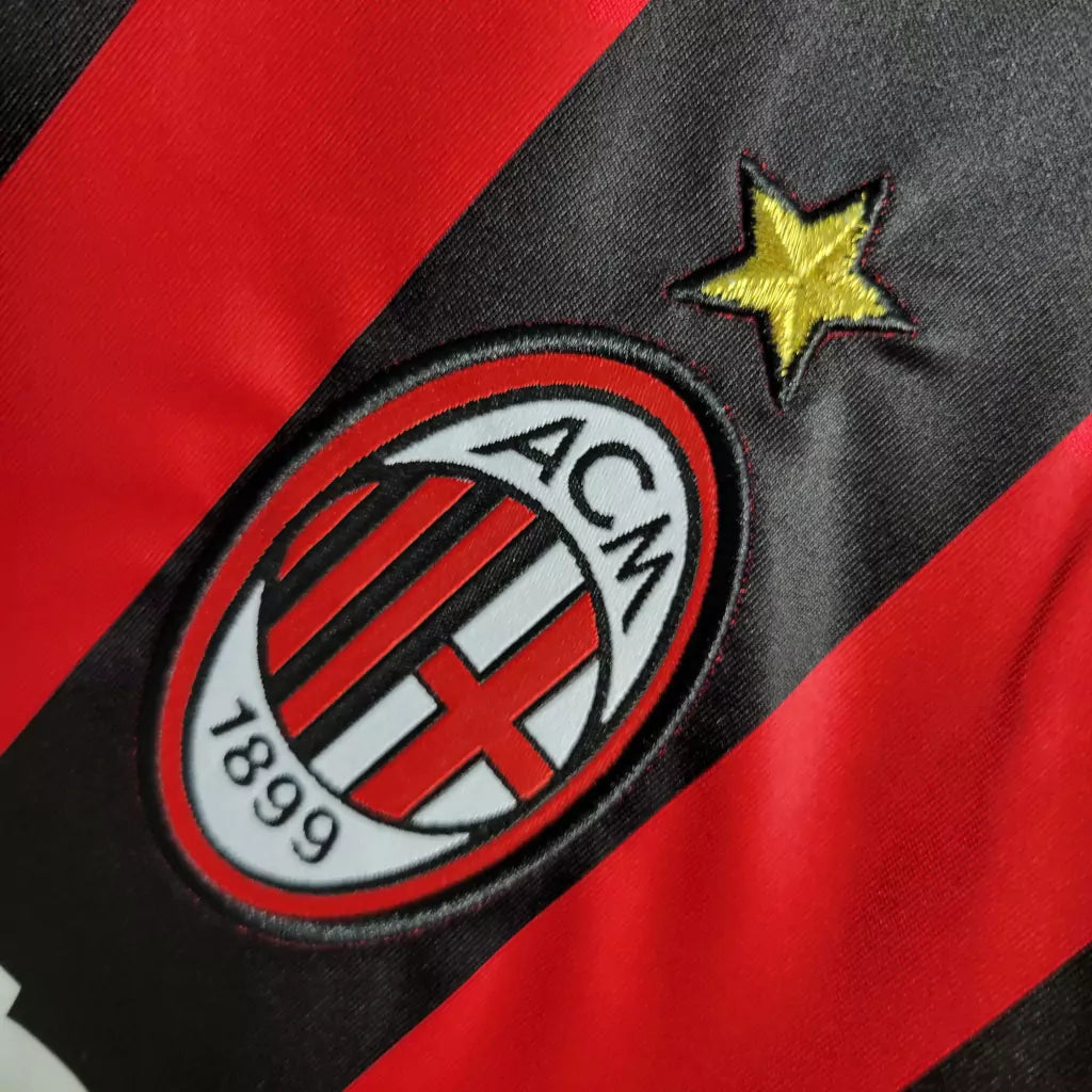 Camisa Milan 06/07 Home Manga Longa - Retrô Masculina