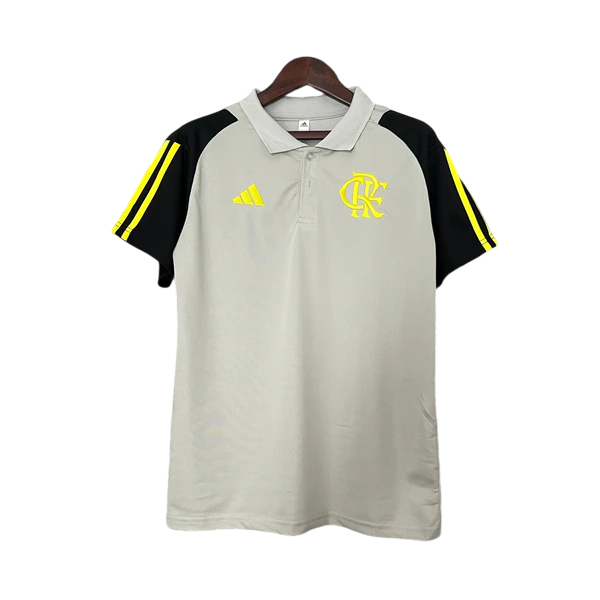 Camisa Flamengo Treino Polo Cinza 24/25 - Versão Torcedor Lançamento