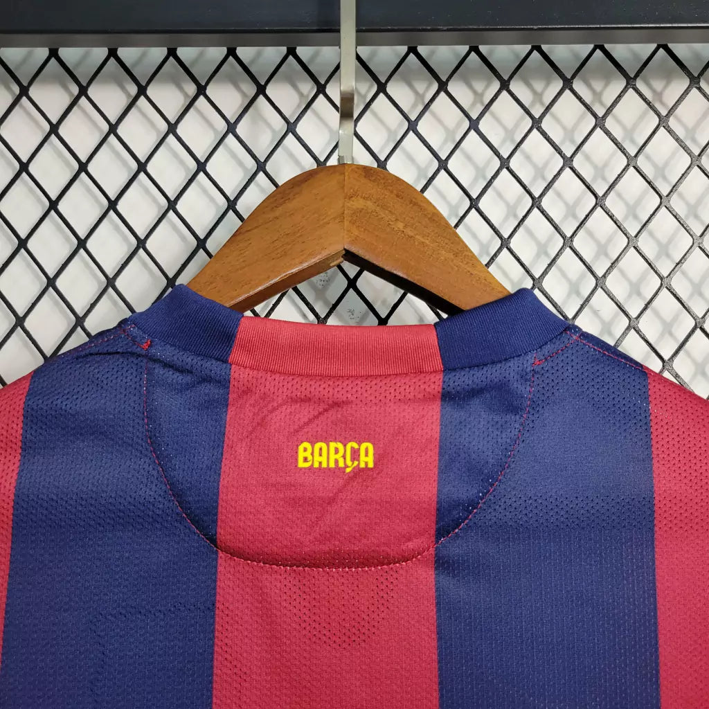 Camisa Barcelona 14/15 Home Manga Longa - Retrô Masculina