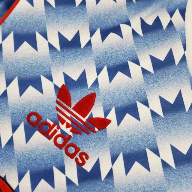 Camisa Manchester United Retrô 1990/1992 Azul e Branca - Adidas