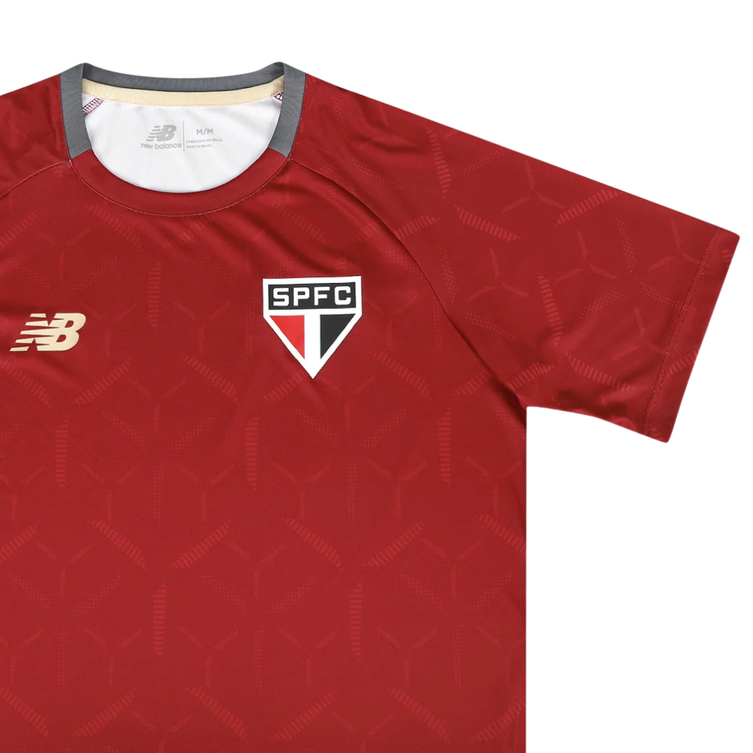 Camisa São Paulo Treino Vermelha 25/26 - NB Torcedor Masculina Lançamento