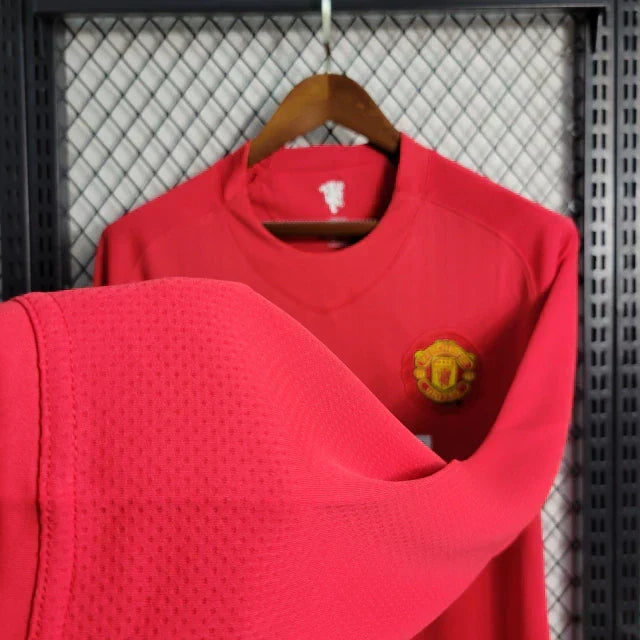 Camisa Manchester United 07/08 Home Manga Longa - Retrô Masculina