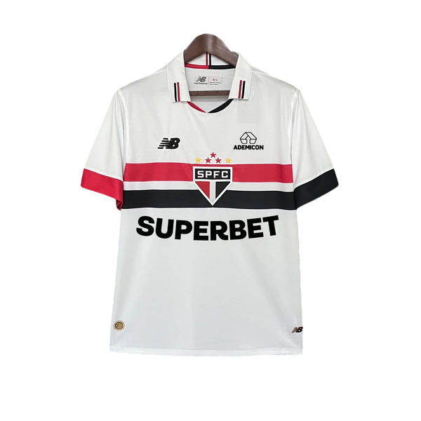 Camisa São Paulo Titular 24/25 - NB Torcedor Masculina Lançamento + Patrocínios