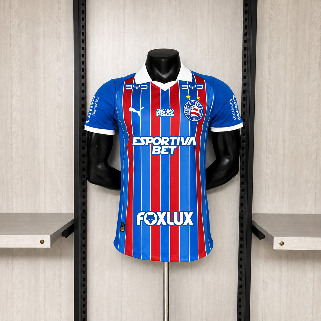 Camisa Bahia Away Com Patrocínios 26/27 - Esquadrão Jogador Masculina