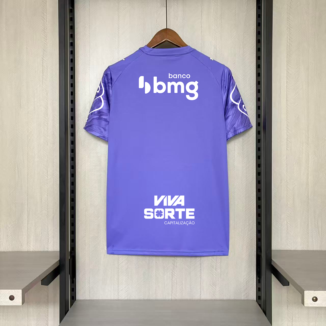 Camisa Bahia Goleiro Roxa Com Patrocínios 26/27 - Esquadrão Torcedor Masculina