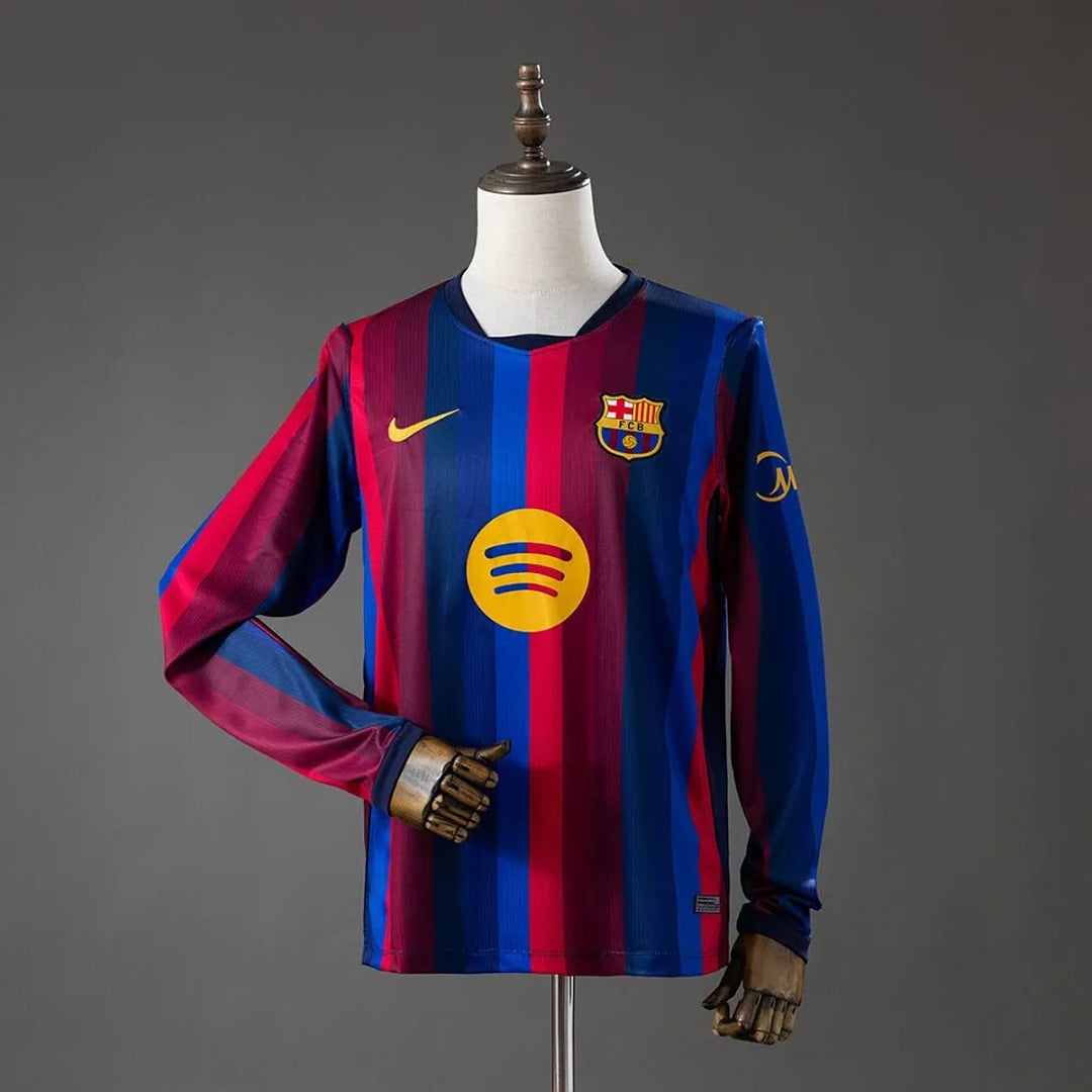 Camisa Barcelona Home 26/27 Manga Longa - Nike Torcedor Masculina