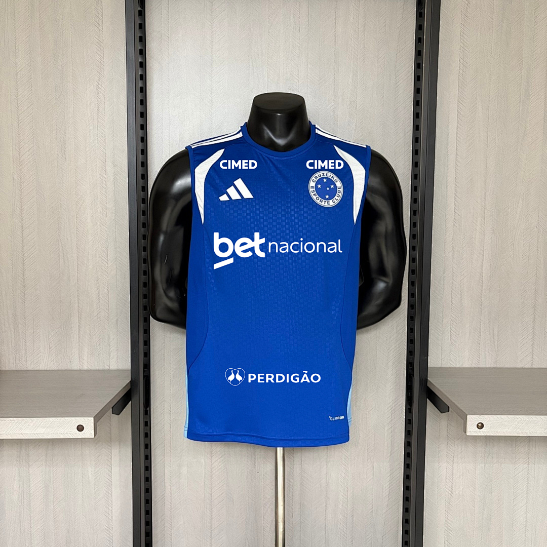 Camisa Cruzeiro Treino Com Patrocínios 26/27 - Adidas Torcedor Masculina