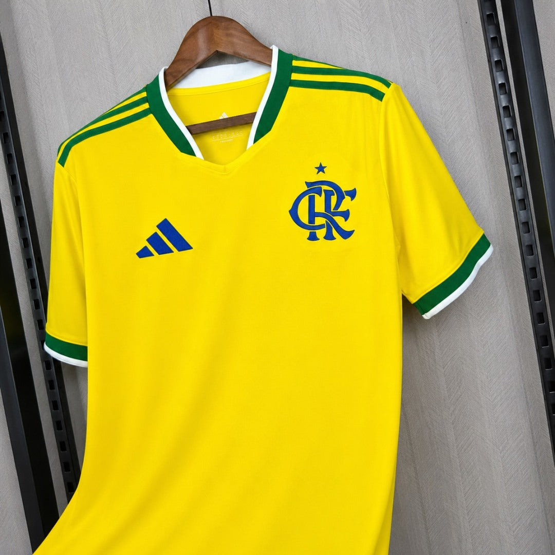 Camisa Flamengo Edição Copa do Mundo Amarela 26/27 - Adidas Torcedor Masculina