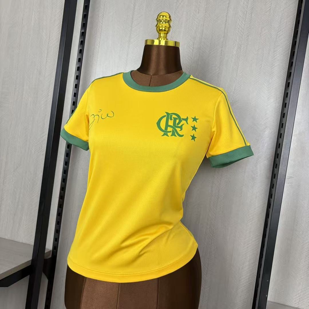 Camisa Flamengo Edição Zico Amarela 26/27 - Adidas Torcedor Feminina
