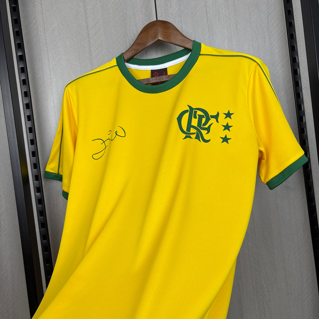 Camisa Flamengo Edição Zico Amarela 26/27 - Adidas Torcedor Masculina