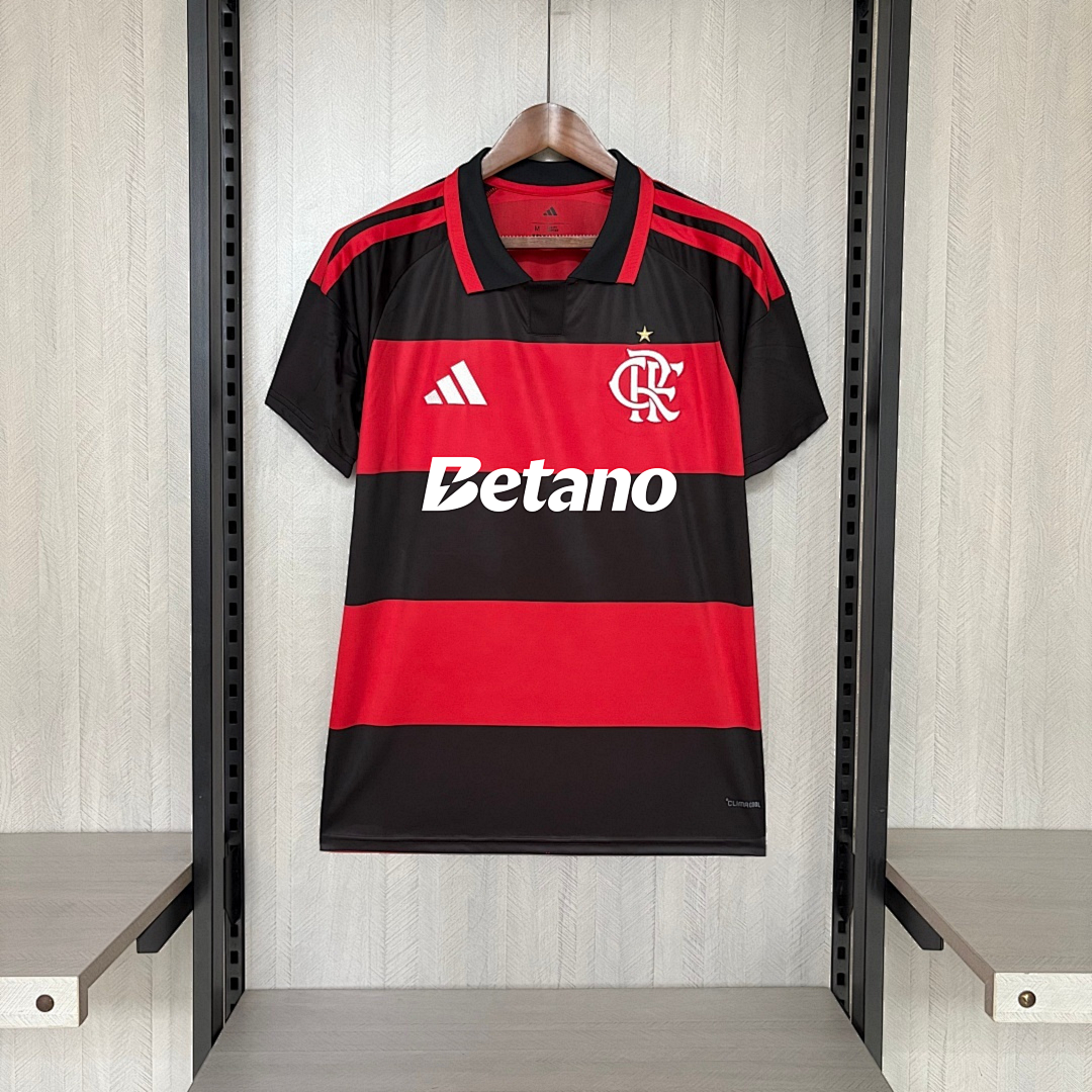 Camisa Flamengo Home Com Patrocínios 26/27 - Adidas Torcedor Masculina