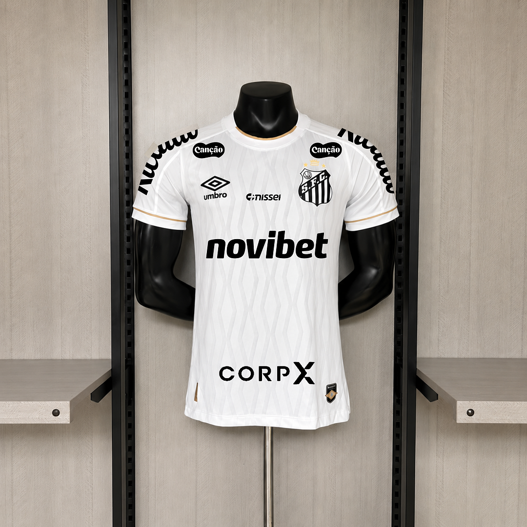 Camisa Santos Home Com Patrocínios 26/27 - Umbro Jogador Masculina