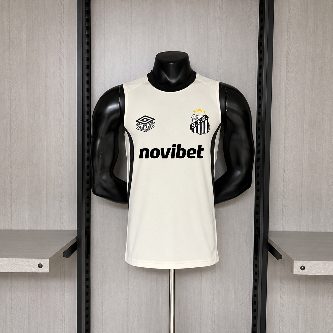 Camisa Santos Regata de Treino Com Patrocínios 26/27 - Umbro Torcedor Masculina