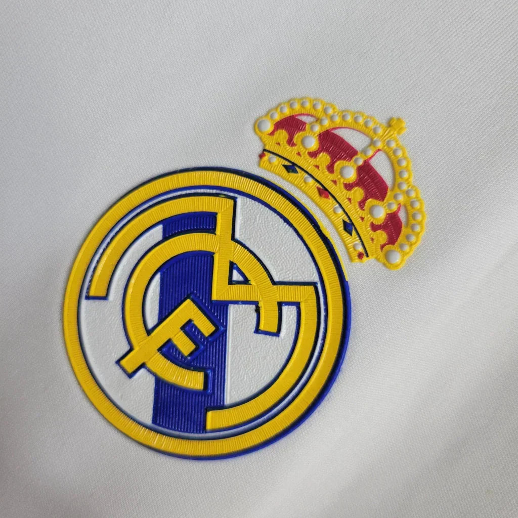 Camisa Retrô Real Madrid Manga Longa I Home Adidas 2011/12 Masculino Branco