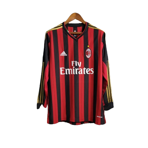 Camisa Milan 13/14 Home Manga Longa - Retrô Masculina