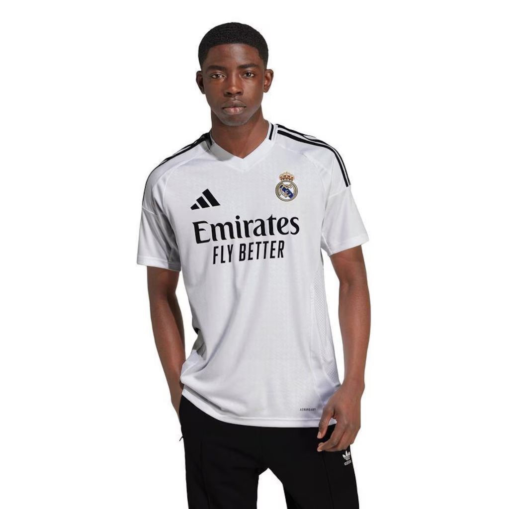 Camisa Real Madrid Home 24/25 - Adidas Torcedor Masculina Lançamento