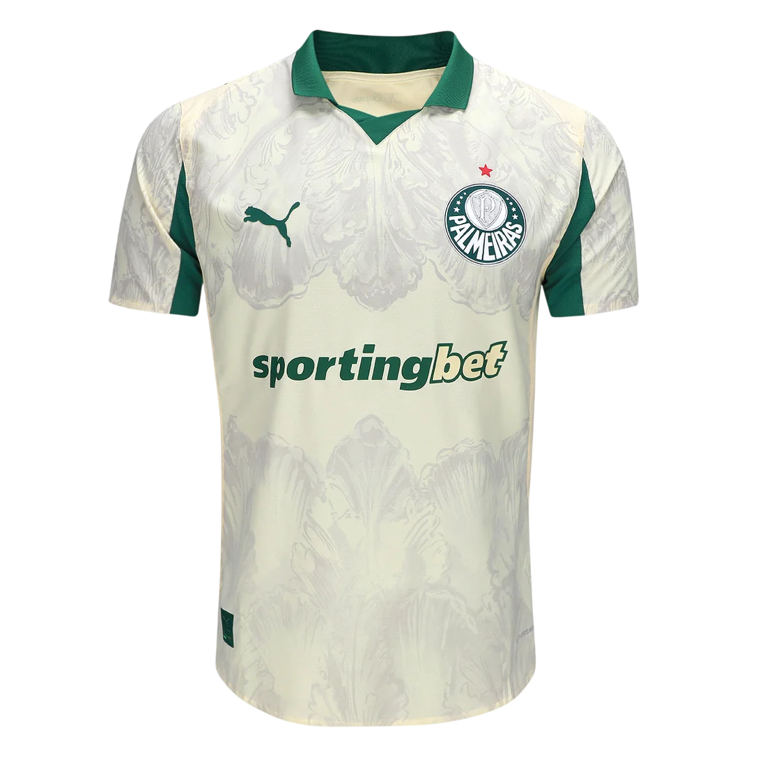Camisa Palmeiras Mundial de Clubes 25/26 - Jogador Puma X Kidsuper Masculino - Bege e Verde