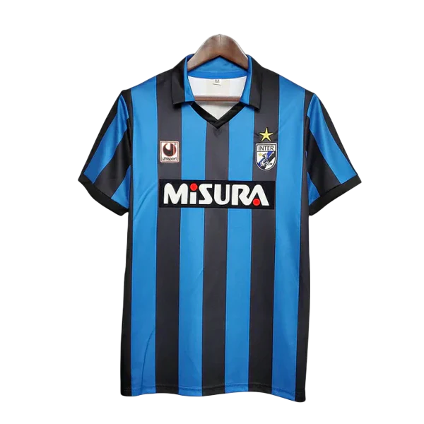 Camisa Inter de Milão Retrô 1988/1990 Azul e Preta - Uhisport