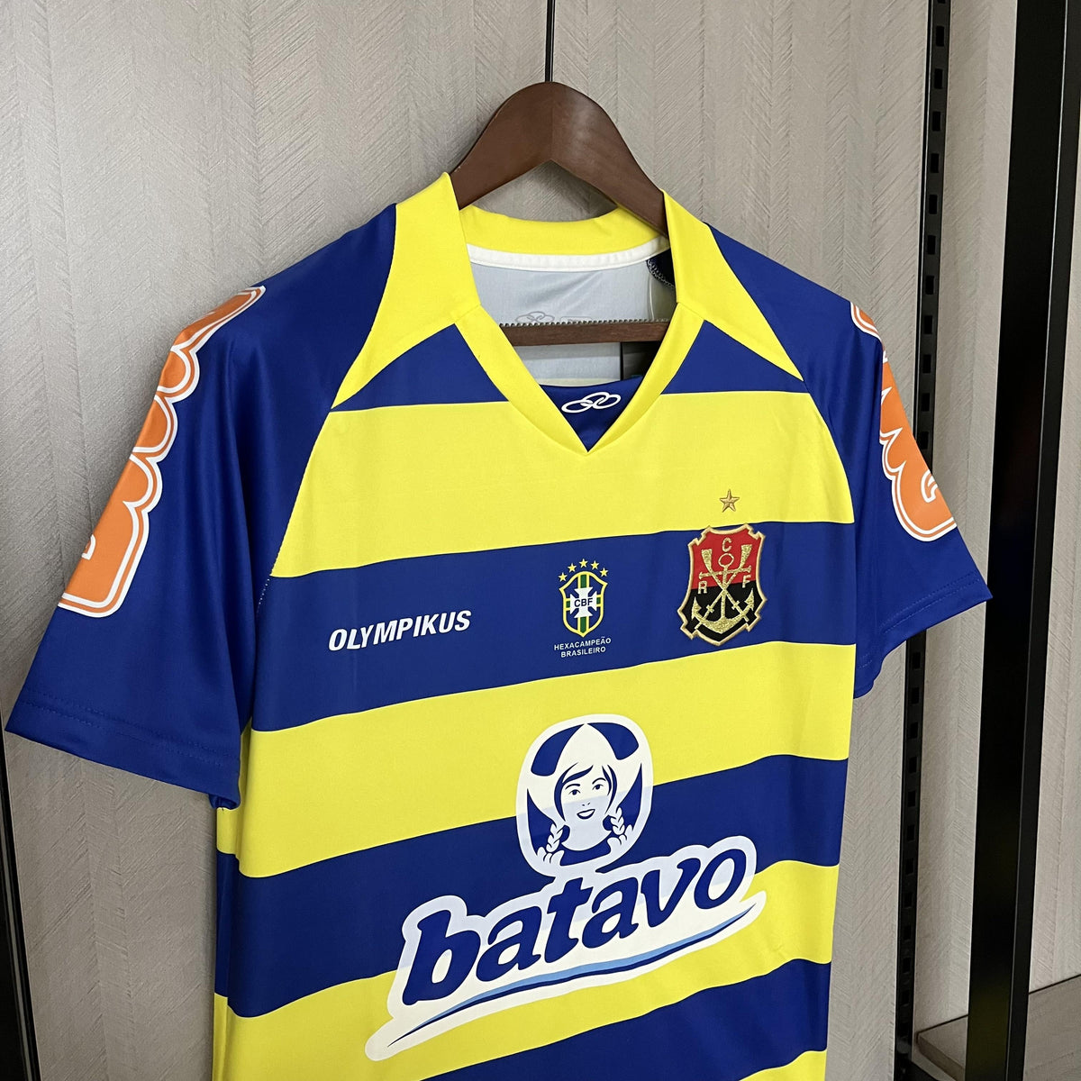 Camisa Flamengo III 2010 - Versão Retrô Batavo Amarelo e Azul