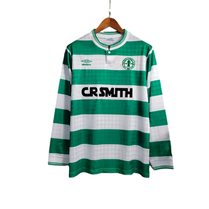 Camisa Retrô Celtics Home Umbro 1987/88 (Manga longa) Branco/Verde