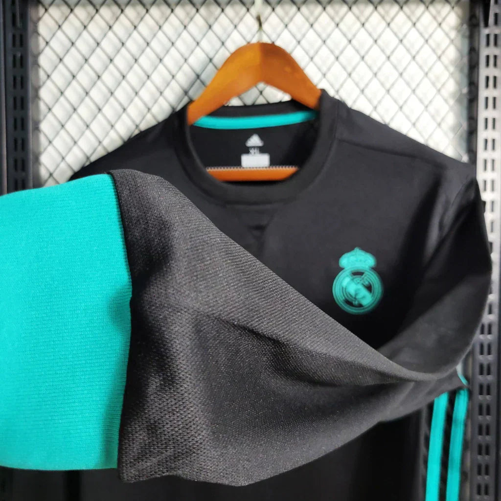 Camisa Retrô Real Madrid Manga Longa II  2017/18 Adidas Retrô Preto