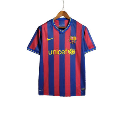 Camisa Retrô Barcelona Home 09/10 Torcedor Nike Masculina - Azul e Grená