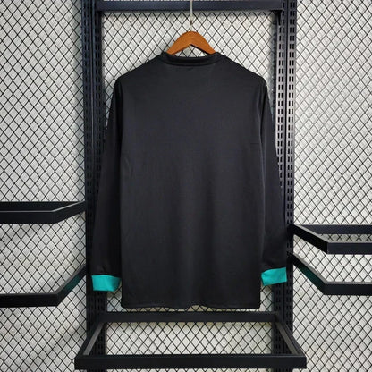 Camisa Retrô Real Madrid Manga Longa II  2017/18 Adidas Retrô Preto