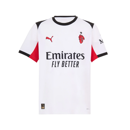 Camisa AC Milan Away 25/26 - Torcedor Puma Masculino - Branco e Preto