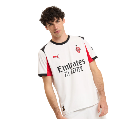 Camisa AC Milan Away 25/26 - Torcedor Puma Masculino - Branco e Preto