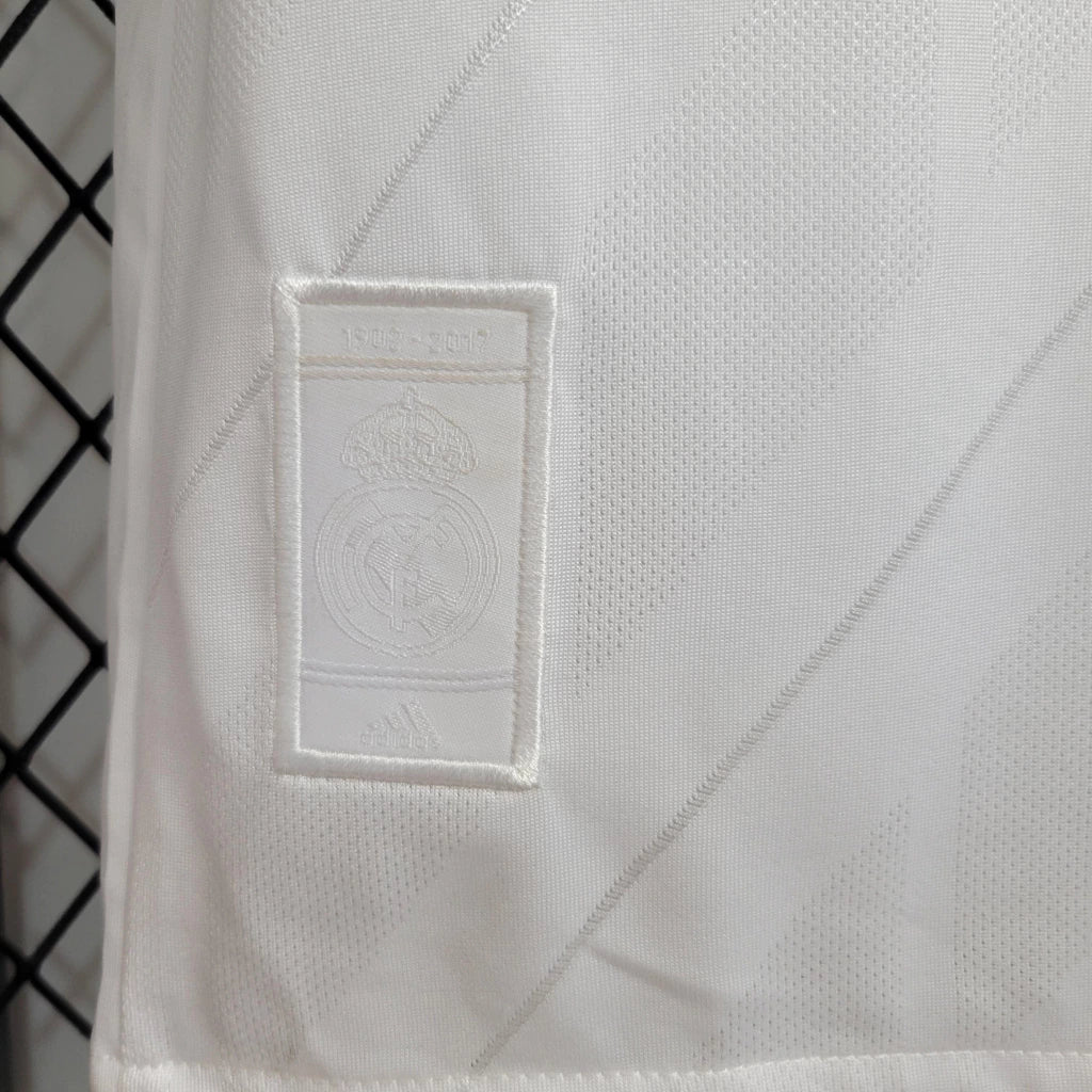 Camisa Real Madrid 17/18 Home Manga Longa - Retrô Masculina