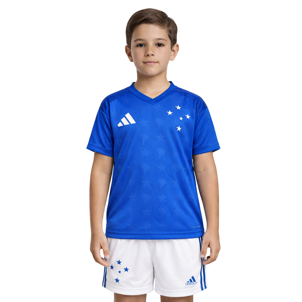 Conjunto Infantil Adidas Cruzeiro 2026/27 Home