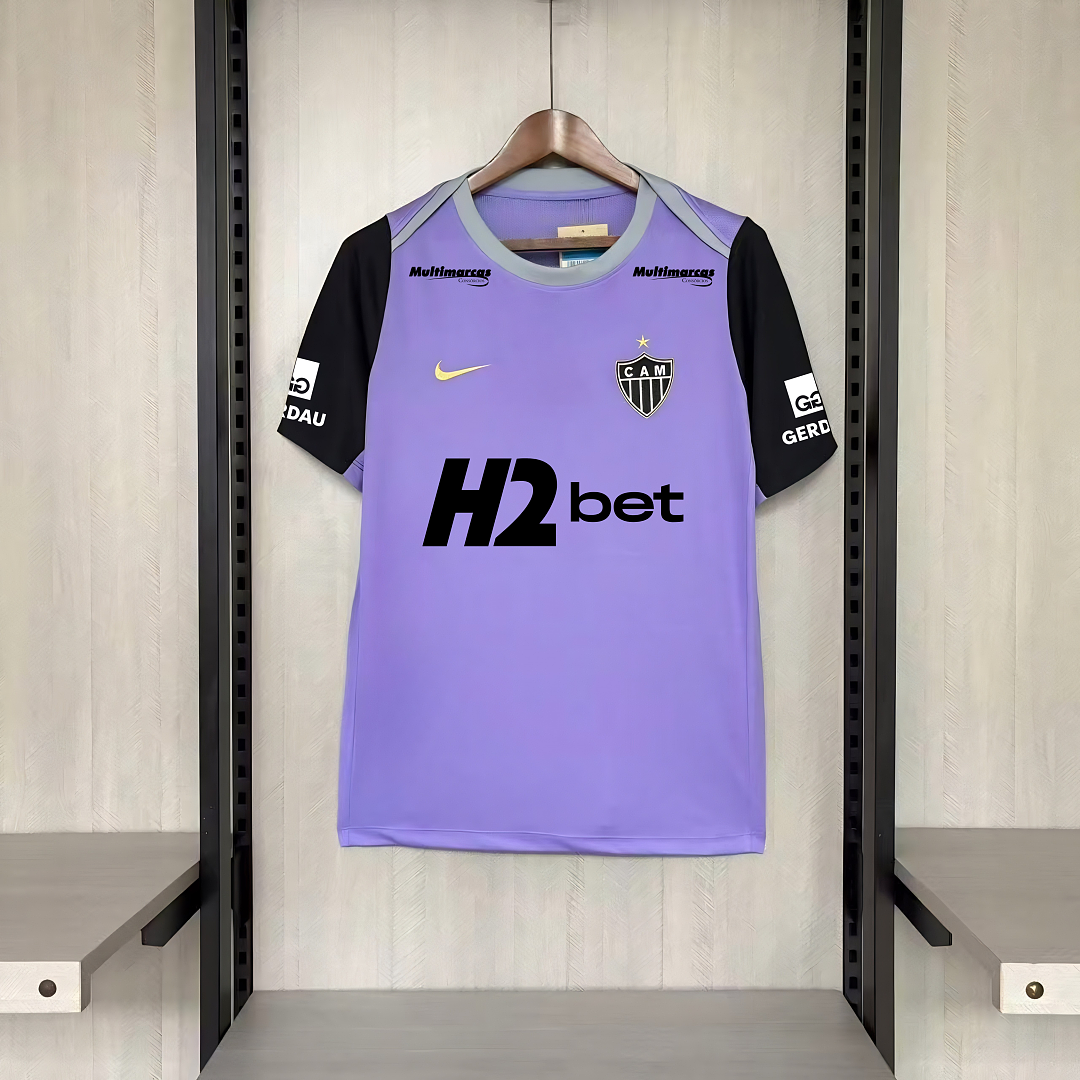 Camisa Atlético Mineiro Treino Roxa Com Patrocínios 26/27 - Adidas Torcedor Masculina