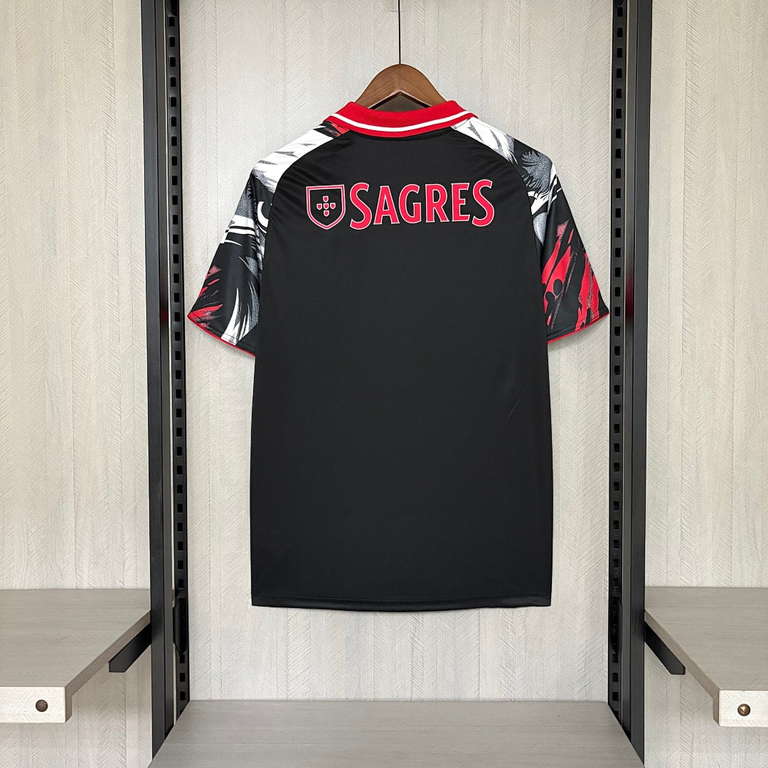Camisa Benfica Preta Branca 26/27 - Adidas Torcedor Masculina