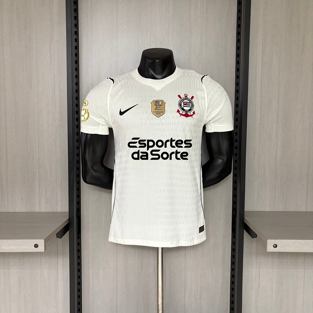 Camisa Corinthians Home Com Patrocínios 26/27 - Nike Jogador Masculina