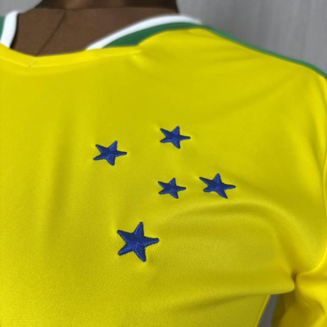 Camisa Cruzeiro Edição Copa do Mundo Amarela 26/27 - Adidas Torcedor Feminina