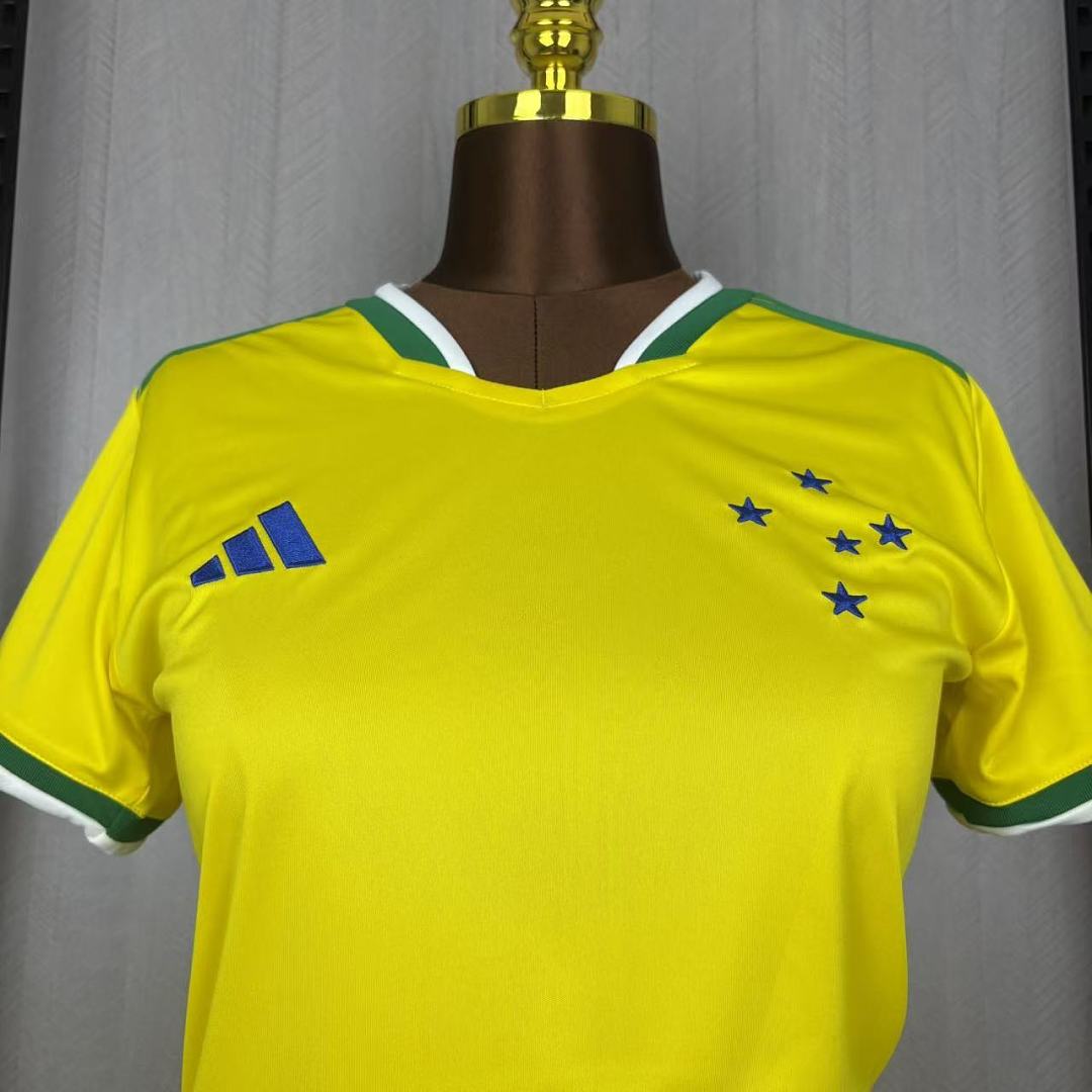 Camisa Cruzeiro Edição Copa do Mundo Amarela 26/27 - Adidas Torcedor Feminina