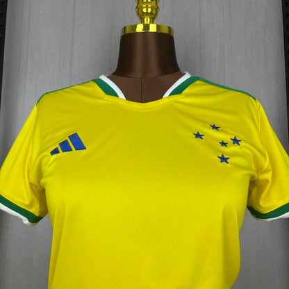 Camisa Cruzeiro Edição Copa do Mundo Amarela 26/27 - Adidas Torcedor Feminina
