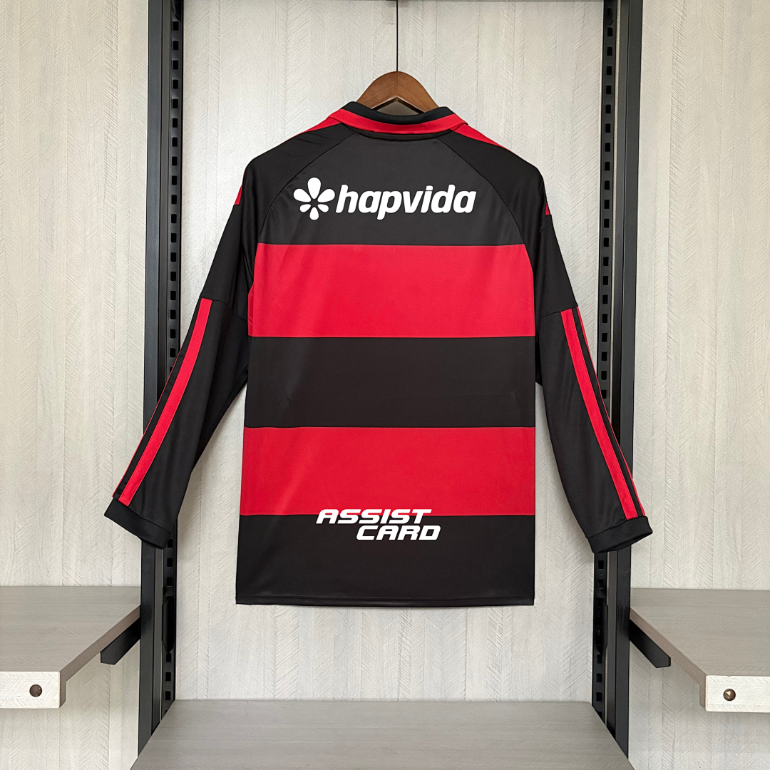 Camisa Flamengo Home Com Patrocínios 26/27 Manga Longa - Adidas Torcedor Masculina