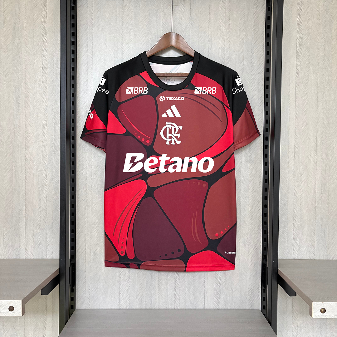 Camisa Flamengo Pré-Jogo Com Patrocínios 26/27 - Adidas Torcedor Masculina
