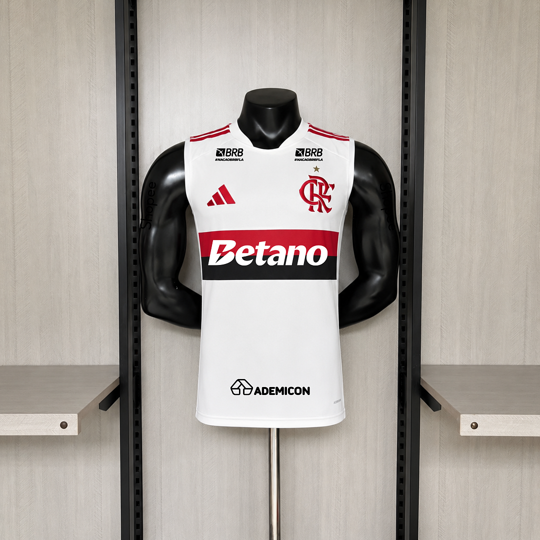 Camisa Flamengo Regata Away Com Patrocínios 26/27 - Adidas Torcedor Masculina