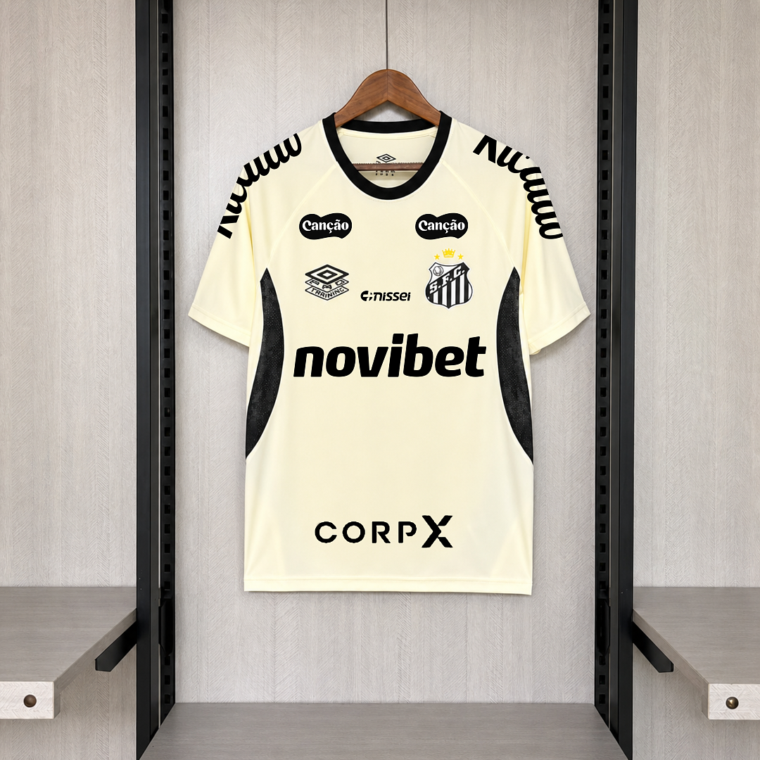 Camisa Santos Treino Com Patrocínios 26/27 - Umbro Torcedor Masculina
