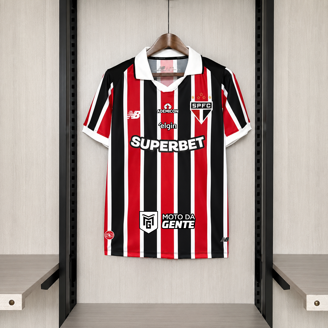 Camisa São Paulo Away Com Patrocínios 26/27 - New Balance Torcedor Masculina