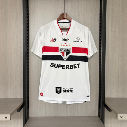 Camisa São Paulo Home Com Patrocínios 26/27 - New Balance Torcedor Masculina