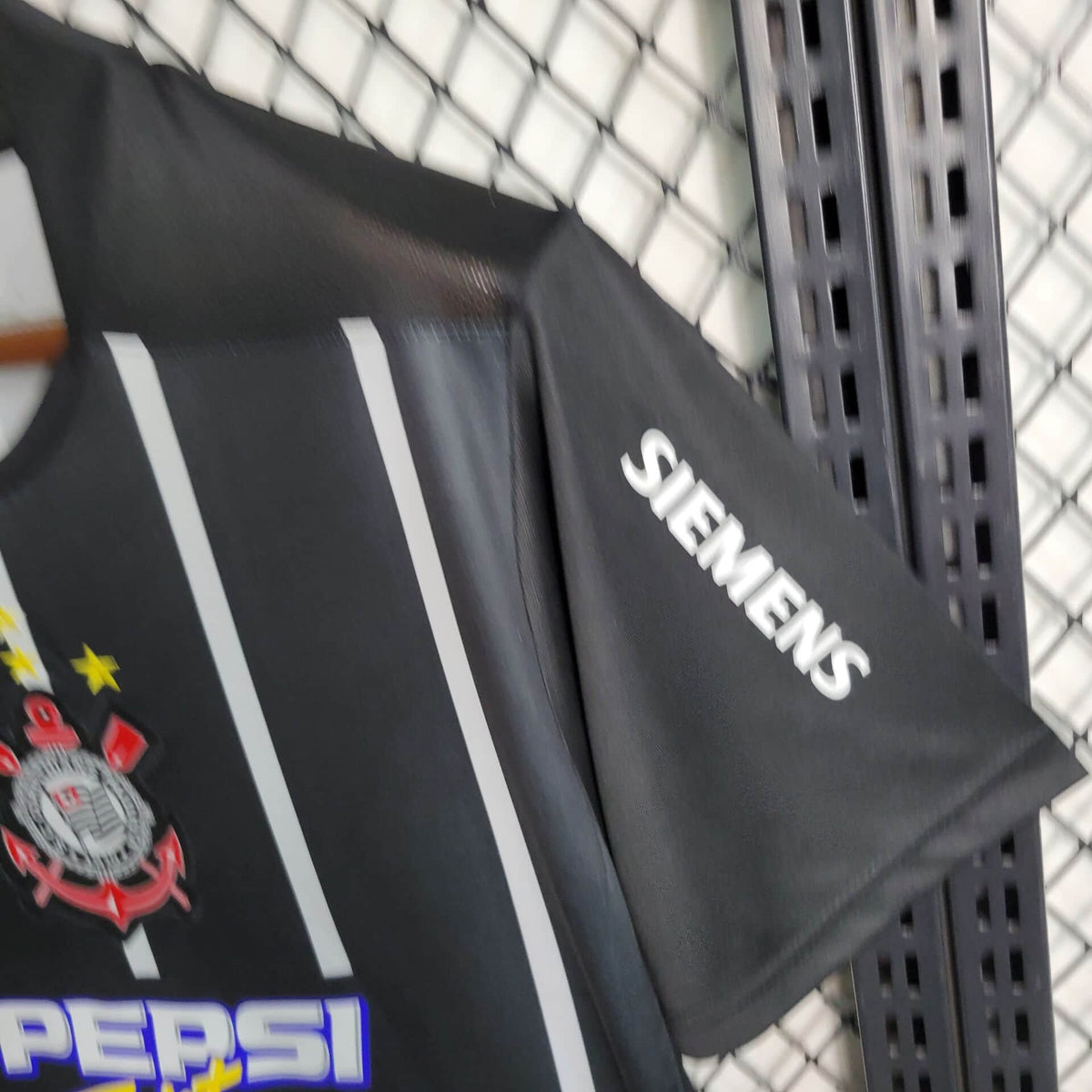 Camisa Corinthians Titular 2004 - Versão Retrô Preta Pepsi Twist