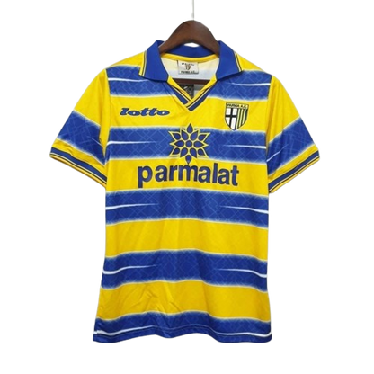 Camisa Retrô Parma lotto 1998/99 Masculino Amarelo e Azul