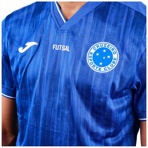 Camisa Cruzeiro Titular 2025 Futsal - Joma Torcedor Masculina