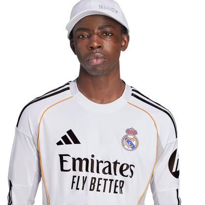 Camisa Real Madrid Home Manga Comprida 25/26 - Adidas Torcedor Masculina