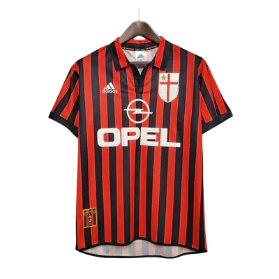 Camisa Milan Retrô 1999/2000 Vermelha e Preta - Adidas