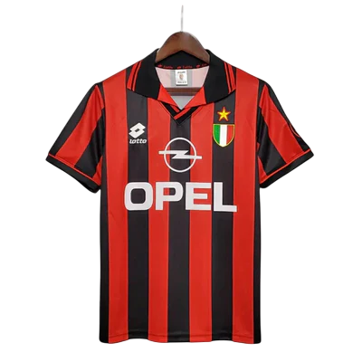 Camisa Milan Retrô 1996/1997 Vermelha e Preta - Lotto