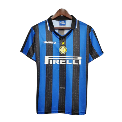 Camisa Retrô Inter de Milão Umbro 1997/1998 Azul e Preta